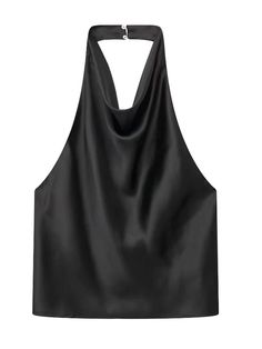 Olivia Backless Tank Top Satin Tops, Backless Tank Top, Backless Halter Top, Womens Halter Tops, Middle Age Fashion, Backless Top, Chic Top, Style Noir, Top Vintage