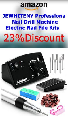 【Electric Nail Drill Machine Kit】: It includes 1 main machine, 1 handle, 1 foot pedal,1 Nail Brush, 1 Nail Buffer, 56 sanding bands and 6 different metal drill bits (suitable for 3/32" diameter drill bits ), which are used for grinding, cutting carving, polishing for all nail arts as well as cuticle removal, it can be used at 110-240V, suitable for home and salon use. Acrylic Nails Design, Low Vibration, Electric Nail File, Nail Drills, Drill Machine, Nail Drill Machine, Cuticle Remover