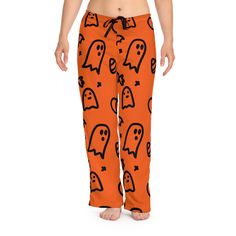 Stay cozy and stylish in these Women's Black and Orange Halloween Pajama Pants. Perfect for Halloween celebrations and spooky nights in, these pants offer a relaxed comfort fit with a vibrant all-over print. Made from soft 100% polyester jersey with double needle stitching for durability, these pants feature a drawstring waist for the perfect fit. Product features - 100% polyester jersey fabric - Double needle stitching for durability - Adjustable drawstring waist - All-over print design - Assembled in the USA Care instructions - Do not dryclean - Do not iron - Tumble dry: low heat - Do not bleach - Machine wash: cold (max 30C or 90F) Halloween Pajama Pants, Halloween Pajamas, Sleep Shorts, Black And Orange, Halloween Celebration, Pajama Robe, Stay Cozy, Jersey Fabric, Drawstring Waist