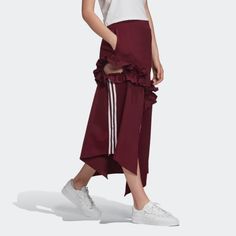 Adidas X J Koo Standout Ruffle Skirt New With Tags 53% Recycled Polyester / 25% Cotton / 17% Polyester / 5% Elastane Interlock Side Pockets; Drawcord On Elastic Waist Frills On Sides; Pintuck Details; Asymmetric Hem Product Color: Maroon Product Code: Ft9904 Sent From A Pet Friendly, Non-Smoking Home Found Me On Google? Make A New Poshmark Account With My Code “Sell_bliss” For A $10 Shopping Credit! Adidas Red Bottoms For Spring, Red Adidas Bottoms For Spring, Trendy Adidas Bottoms For Spring, Adidas Fitted Skirt For Spring, Fitted Adidas Skirt For Spring, Red Asymmetrical Skirt With Ruffles, Red Ruffled Bottoms For Fall, Adidas Skirt, Maroon Skirt