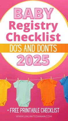 baby registry checklist for 2025 plus free printable Do And Dont, Baby Registry Checklist Printable, Baby Essential List, Amazon Baby Registry, Baby Detergent, Registry Checklist, Baby Registry Checklist, Baby Registry Must Haves