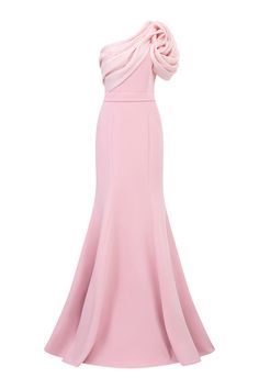 Made of luxurious silk crepe, this dress features a stunning one shoulder design and a figure-hugging mermaid silhouette. Bring elegance and sophistication to any occasion with this timeless and versatile piece. Dreamy Outfits, Dress Reference, Knitwear Outfit, Crepe Gown, Floor Length Dress, Dresses Xxl, Mermaid Gown, Mermaid Silhouette, Dresses By Length