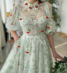 Cherry Blouse, Prom Dresses With Pockets, Embroidered Lace Fabric, Girls Formal Dresses, Plus Size Formal Dresses, Elegant Embroidery, Prom Dresses Modest, Semi Formal Dresses