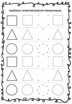 the worksheet for children to learn how to draw shapes