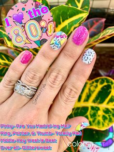 80s Theme Gel Nails, 1980 Nails Design, 1980s Nail Art, 80s Theme Nail Designs, Retro Nails 80s, 80s Nail Ideas, 1980s Nail Trends, 80 Nails 80's, 80s Manicure