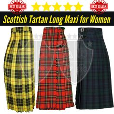 This classic and timeless kilted style skirt can be made in a tartan of your choice. The style incorporates our attention to detail with beautiful deep pleats to give the skirt movement. The hand fringed edge softens the apron and the look is completed with two leather straps and Silver Chrome buckles. The inside apron is attached to the outside apron using Velcro to create a smooth and even finish. This skirt is lovingly crafted with the premium materials and acrylic tartan fabric. This skirt i Classic Fitted Skirted Bottoms, Classic Fitted Long Skirt, Fitted Full-length Pleated Skirt For Formal Occasions, Classic Full-length Lined Skirt, Classic Full Length Lined Skirt, Pleated Fitted Full-length Skirt, Fitted Full-length Pleated Skirt, Full Length Fitted Pleated Skirt, Scottish Style Fitted Pleated Skirt