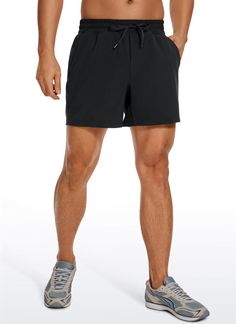 These sports shorts for men are made of lightweight, soft and sweat-wicking fabric. Elastic waistband and drawstring giving you a personalized fit. Multi pockets meet your storage needs. Perfect for workout, running, biking or lounging at home. Feature & Fitting: 
 Feathery-Fit colletction 
 Design for workout or running 
 Mid waist,5 inches 
 Elastic waistband with drawstring 
 Two side pockets & One zip pocket 
 Fabric: 
 Lightweight and super soft 
 Breathable and quick dry 
 Cool to Tennis Sunglasses, Workout Short, Crz Yoga, Sportswear Fashion, Workout Running, Golf Pants, Shorts For Men, Yoga For Men, Sports Shorts