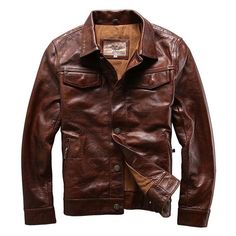 Vintage Riding Shirt Brown Leather Casual Tops, Casual Brown Leather Top, Casual Brown Leather Tops, Classic Fitted Leather Tops, Fitted Classic Leather Top, Fitted Classic Leather Tops, Rugged Brown Tops For Fall, Brown Rugged Tops For Fall, Fitted Leather Top For Winter