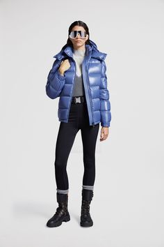 Blue Maire Short Down Jacket - Short Down Jackets for Women | Moncler US Luxury Blue Winter Track Jacket, Luxury Blue Women's Puffer Jacket, Nasa Jacket, Luxury Blue Puffer Jacket, Moncler Down Jacket, Moncler Maya 70 Short Down Jacket, Bubble Coat, Padded Shorts, Long Puffer Coat