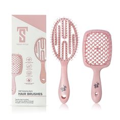 PRICES MAY VARY. Designed for Healthy Hair: Say goodbye to your old brushes and upgrade your hair care routine with our vented hair brush set! Gentle on your hair and lightweight, our hair brushes ensure smooth brushing without breaking the hair, leaving it supple and strong! Convenient 2-Pcs Brush Set: The detangling hair brush set includes 1 x square vented brush and 1 x curved vent brush that adapt to your hair brushing needs. Ergonomic, lightweight and sturdy, these hair brushes make brushin Hair Brushing, Hair Brush Set, Detangling Hair, Detangling Hair Brush, For Healthy Hair, Natural Black Women, Saloon Hair, Detangling Brush, Hair Brushes