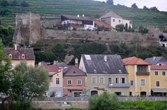 some houses are on the side of a hill