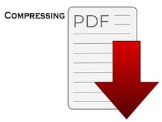 a red arrow pointing to a paper with the word compressing on it and an arrow