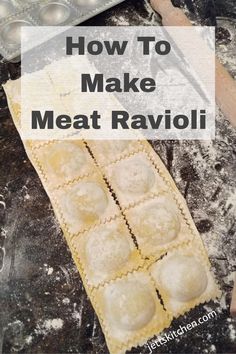 Homemade meat ravioli recipe Ravioli Pasta Recipe, Homemade Ravioli Recipe, Homemade Pasta Dough Recipe, Italian Ravioli, Ravioli Recipe Homemade, How To Make Ravioli, Spinach Filling, Homemade Pasta Dough