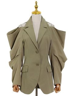 Elegant Zaria Waist Cut-Out Blazer Fitted Blazer, Short Suit, Blazer Fashion, Colored Blazer, Color Khaki, Blazers For Women, Cotton Style, Women's Blazer, Coats For Women