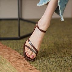 Linda Women's Summer Sandal | Ultrasellershoes.com – Ultra Seller Shoes Brown Low Heel Kitten Heels For Summer, Brand Name Shoes, Womens Sandals Summer, Brand Collaboration, Birkenstock Mayari, Global Brands, Sandals Summer, Women's Sandals, Birkenstock