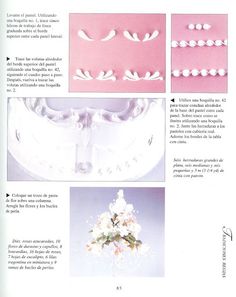 the instructions for how to make a beaded chandelier with flowers and leaves