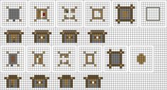 a cross stitch pattern with different types of doors and windows on the same page, which is