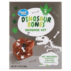 the dinosaur bones brownie kit is in its package