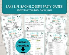 the lake life bachelor party game is shown