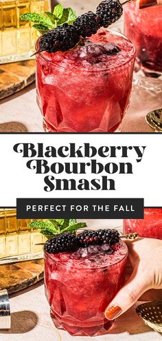 blackberry bourbon smash is perfect for the fall