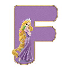 the letter f is made up of princesses and her name, rappui