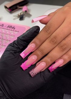 Pink Nails French Tip, Pink Nails French, Rich Rich, Nails French Tip