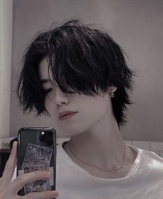 Grunge Boy Hair, Wolfcut Hair Men, Boys Hair, Grunge Guys, Hair 2024