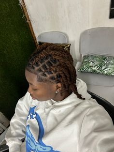 High Top Short Loc Styles For Men, Dreads Hair Dye Men, Loc Styles On Men, Dreads With Taper Fade, Line Up With Dreads, Half Up Half Down Barrel Twist Locs Men, Mid Taper Dreads, Braid Locs Men, Prom Dreadlocks Hairstyles