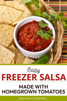 homemade salsa made with homemade tortilla chips