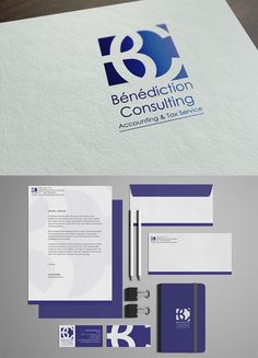 the stationery is neatly organized and ready to be used as a logo or letterhead