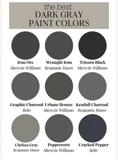 the best dark gray paint colors