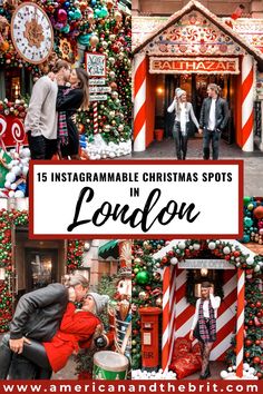 the london christmas markets with text overlay that reads 15 instagramable christmas spots in london