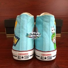 High Top Anime Converse Shoes Digimon Hand Painted Canvas Sneaker Converse All Star