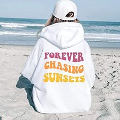 Beach Merchandise, Pastel Goth Sweater, Pastel Goth Hoodie, Goth Sweater, Forever Chasing Sunsets, Trendy Crewneck Sweatshirt, Summer Hoodie