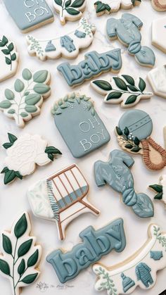 baby cookies are laid out on a table