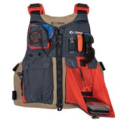 the life jacket is packed and ready to be used by someone who wants to go fishing