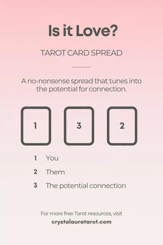 the instructions for how to use tarot card spread