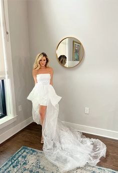 This Removable Waterfall Tiered High-low Wedding Skirt is perfect for brides who want to alter their dress design. Its belt is designed to attach and detach quickly, allowing you to easily switch up your look without much effort. This skirt features effortless modifications that let you create a unique bridal design quickly and easily at an affordable price. Item will arrive folded in a dress bag. If you decide this is the dress for your big day: We advise steaming the train to get any creases out due to being folded for shipping. Feel free to contact us with any questions. Wedding Train, Bridal Skirt, Fairy Garden Party, Bridal Design, Dress Train, Bridal Skirts, Wedding Skirt, Wedding Veils Lace, Dress Bag