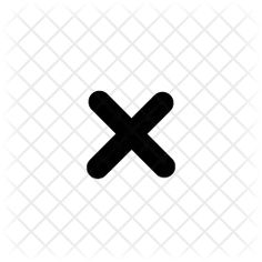 an x symbol is shown in black and white