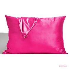 Get your beauty rest with this iconic Barbie pink satin pillowcase -Features a signature “B” embroidered in the bottom corner -Helps to tame frizz & reduce breakage by creating less friction -Helps reduce breakouts by absorbing less moisture and dirt -Helps to prevent facial creases from sleeping Gentle on skin, hair, eyelashes & eyebrows Stays cool all night Includes 1 Queen/Standard size pillowcase (26""x19"") Silk Pillowcase Hair, Wrinkle Free Skin, Satin Pillow, Malibu Barbie, Satin Pillowcase, Silk Pillowcase, Barbie Collection, Looks Chic, Pink Satin