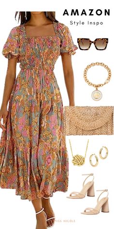 Over 40 women wearing a boho amazon clothing finds dress for women in 30s and over 40 and over 40  and other amazon fashion must haves Everyday Dresses Casual Summer, Spring Dress Outfits Casual, Spring Dress Outfits, Dress Outfits Casual, Trendy Summer Dresses, Everyday Dresses Casual, Women Advice