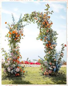 Discover stunning wedding arch ideas that will elevate your ceremony into a dreamy celebration. From lush floral designs to elegant minimalist structures, find inspiration that perfectly complements your wedding theme. Whether you envision a romantic garden setting or a chic indoor backdrop, these creative arch ideas will help you make a lasting impression on your special day. Transform your wedding with these beautiful concepts that capture your unique love story. Wildflower Trellis Wedding, Wild Flower Reception, Wedding Arch Flowers Wildflowers, Outdoor April Wedding, Floral Half Arch Wedding, Beach Floral Wedding, Colorful Wedding Altar, Spring Wedding Isles Decoration, Floral Wedding Arch Ideas