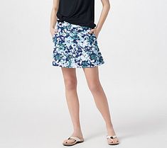 Stroll around town, a hiking trail, or your neighborhood in this stylishly-stretchy skort that wicks away moisture while you're getting those steps in. From Cuddl Duds. Spring Stretch Shorts For Outdoor Activities, Casual Summer Skort For Outdoor Activities, Casual Skort For Summer Outdoor Activities, Casual Summer Outdoor Skort, Casual 4-way Stretch Spring Shorts, Casual Outdoor Skort With Pockets, 4-way Stretch Bottoms For Outdoor Spring Activities, Cuddl Duds, Hiking Trail