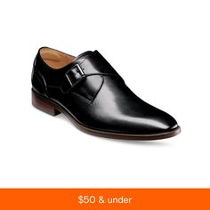 in stock Classic Closed Toe Dress Shoes With Cushioned Footbed, Classic Black Dress Shoes With Cushioned Footbed, Black Cushioned Dress Shoes For Formal Occasions, Black Formal Dress Shoes With Cushioned Footbed, Business Closed Toe Dress Shoes With Cushioned Footbed, Semi-formal Black Monk Strap Shoes With Buckle Closure, Strap Dress, Monk Strap, Shoes Online