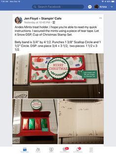 an instagram page with photos and instructions for christmas stamping on the bottom right hand corner