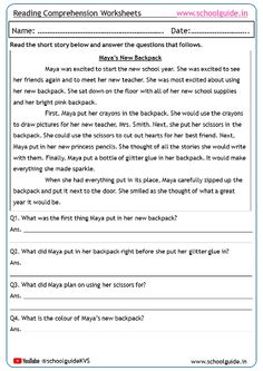 reading worksheet for grade 2 students