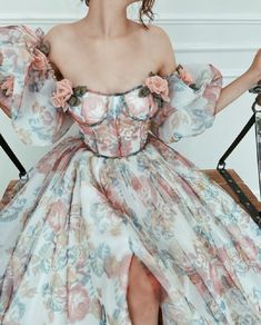 Matoshi Dress, Rose Gown, Ethereal Dress, Fantasy Dress, Marchesa, Elie Saab