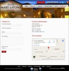 the homepage for mary latona real estate