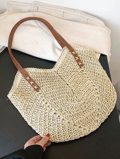 Olivia Mark - Minimalist Large Capacity Straw Bag  - Women Tote Bags Womens Tote, Olivia Mark, For Love, Snap Button, Straw Bag, Bags Women, Burlap Bag, Tote Bags, 1 Piece