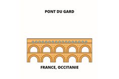 an image of a bridge with the words pont du gard in french, octaine